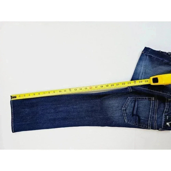 American Eagle Outfitters Size 2 Regular Super Stretch Artist Crop Blue Jeans - Picture 9 of 13